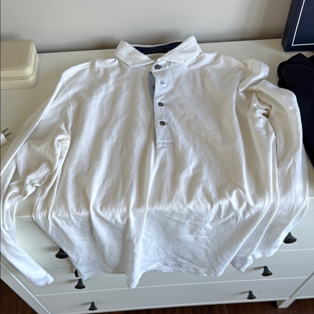 Greyson White LS Polo Shirt